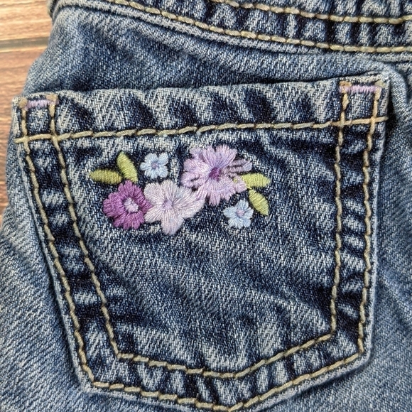 Gymboree Denim Jeans Purple Flowers - Picture 4 of 5